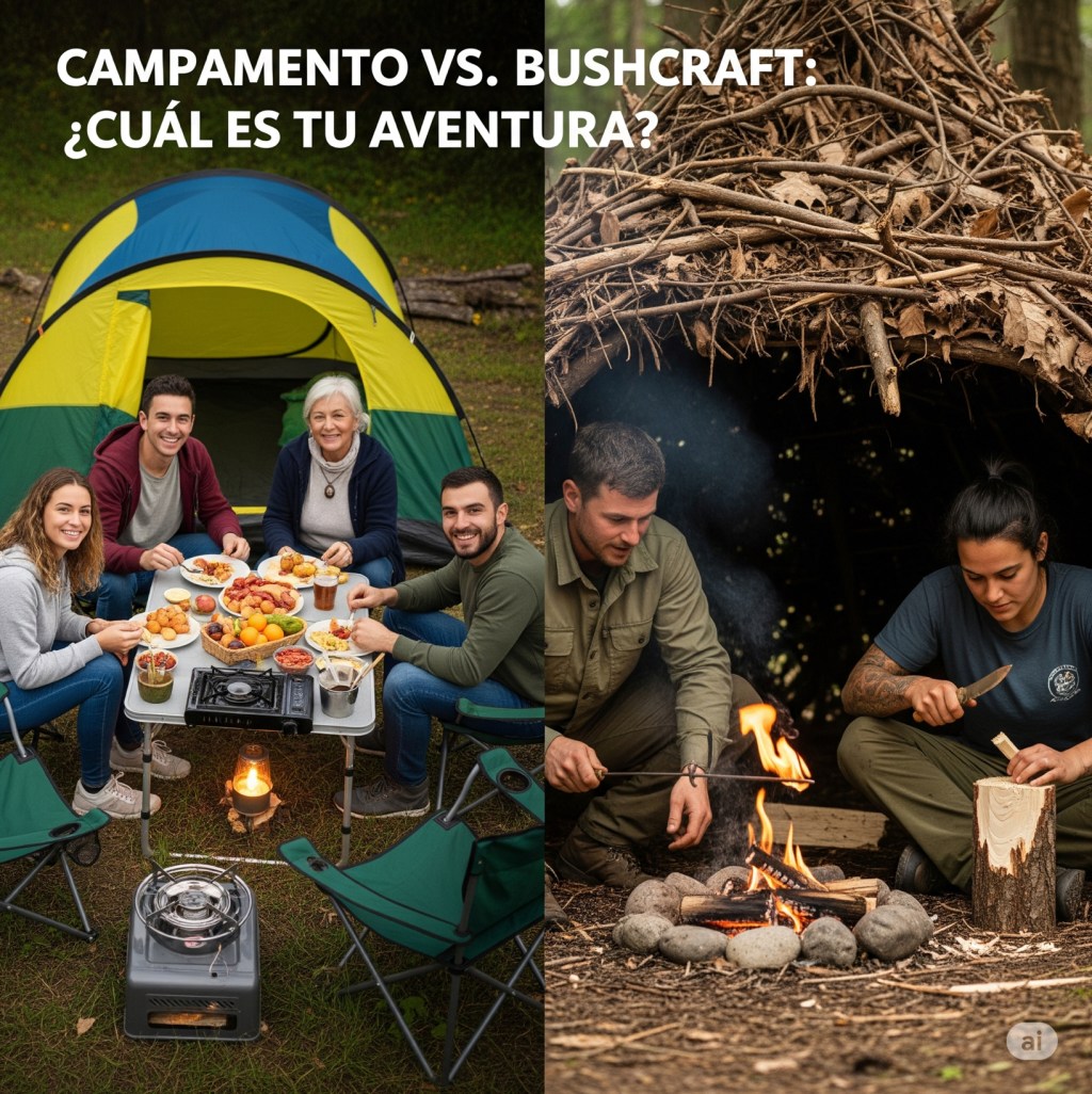 Campamento vs. Bushcraft: ¿Cuál es la Verdadera Aventura en la&nbsp;Naturaleza?